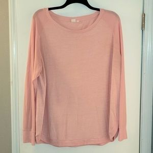 Gap Softspun Long Sleeve Raglan Lightweight Sweater, XXL, Pink